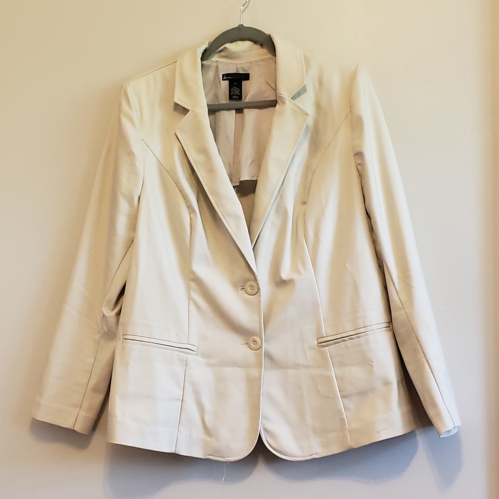 Lane Bryant Cream Plus Blazer Suit Jacket 18